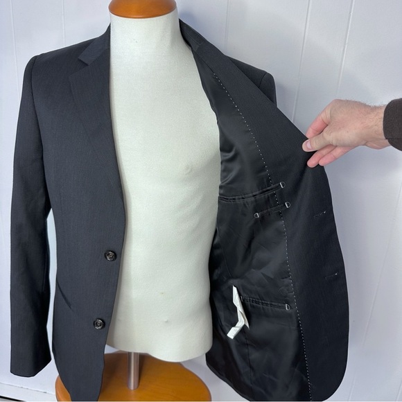 United Colors of Benetton Charcoal Striped SUIT - Picture 8 of 12